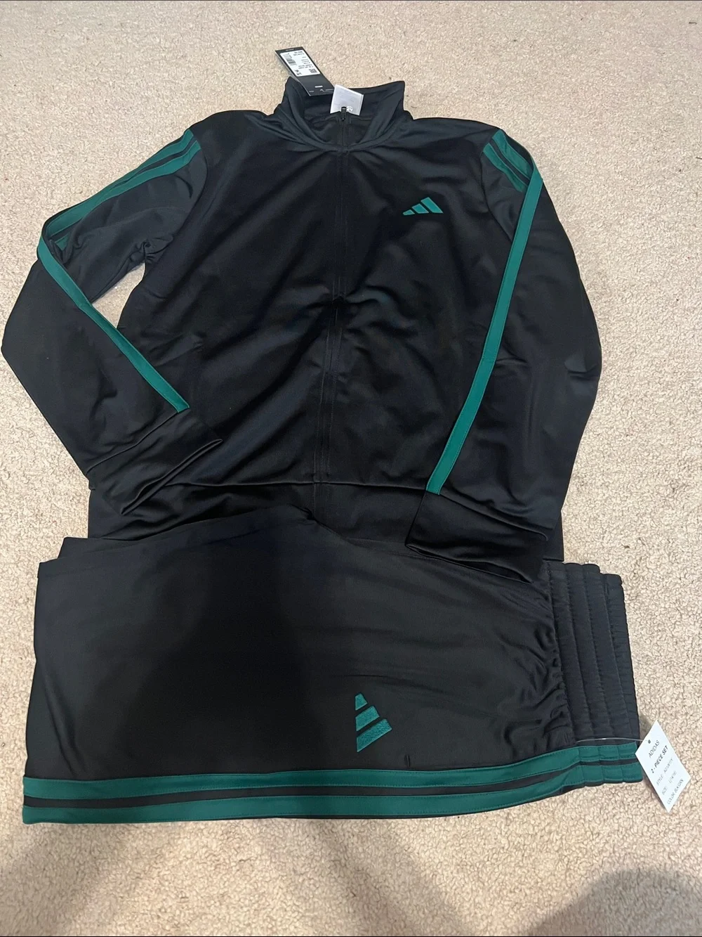 Adidas Boys 2-Piece Long Sleeve Track Jacket and Pants Set